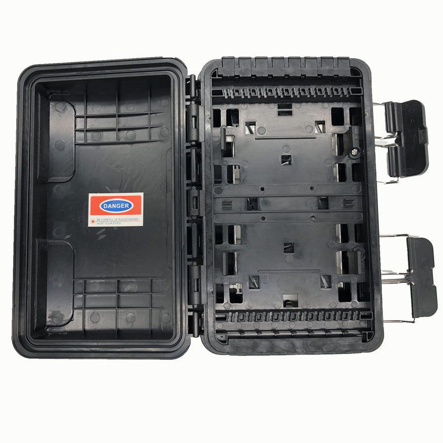 16-fiber distribution box, 3 inlets / 3 outlets