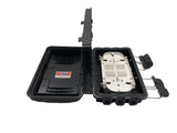 
16-fiber distribution box, 3 inlets / 3 outlets