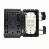 
16-fiber distribution box, 3 inlets / 3 outlets
